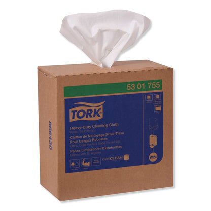 Tork Heavy-Duty Cleaning Cloth, 8.46 x 16.13, White, 80/Box, 5 Boxes/Carton