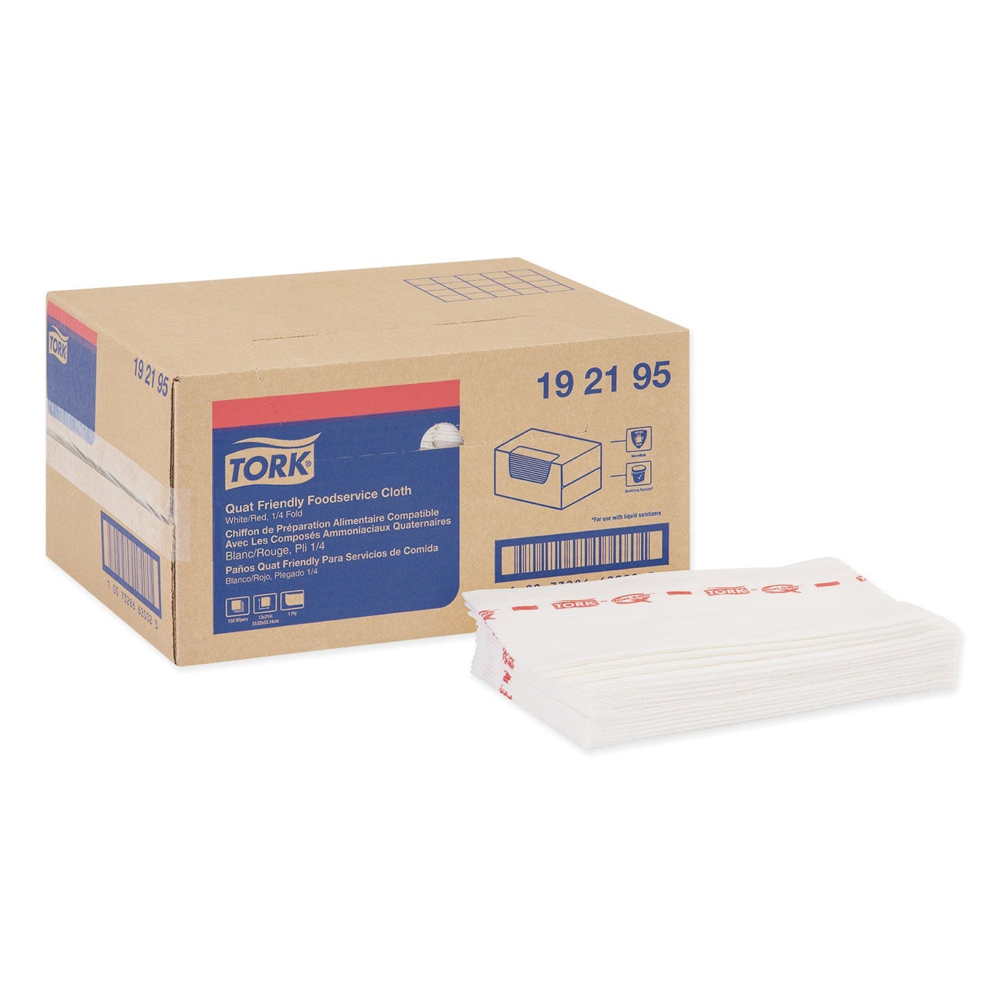 Tork Foodservice Cloth, 13 x 21, White, 150/Carton