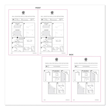 U Brands Cubicle Glass Dry Erase Undated Four Week Calendar Board, 23 x 12, White