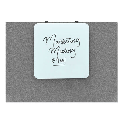 U Brands Cubicle Glass Dry Erase Board, 12 x 12, White