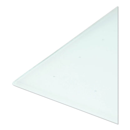 U Brands Floating Glass Ghost Grid Dry Erase Board, 48 x 36, White