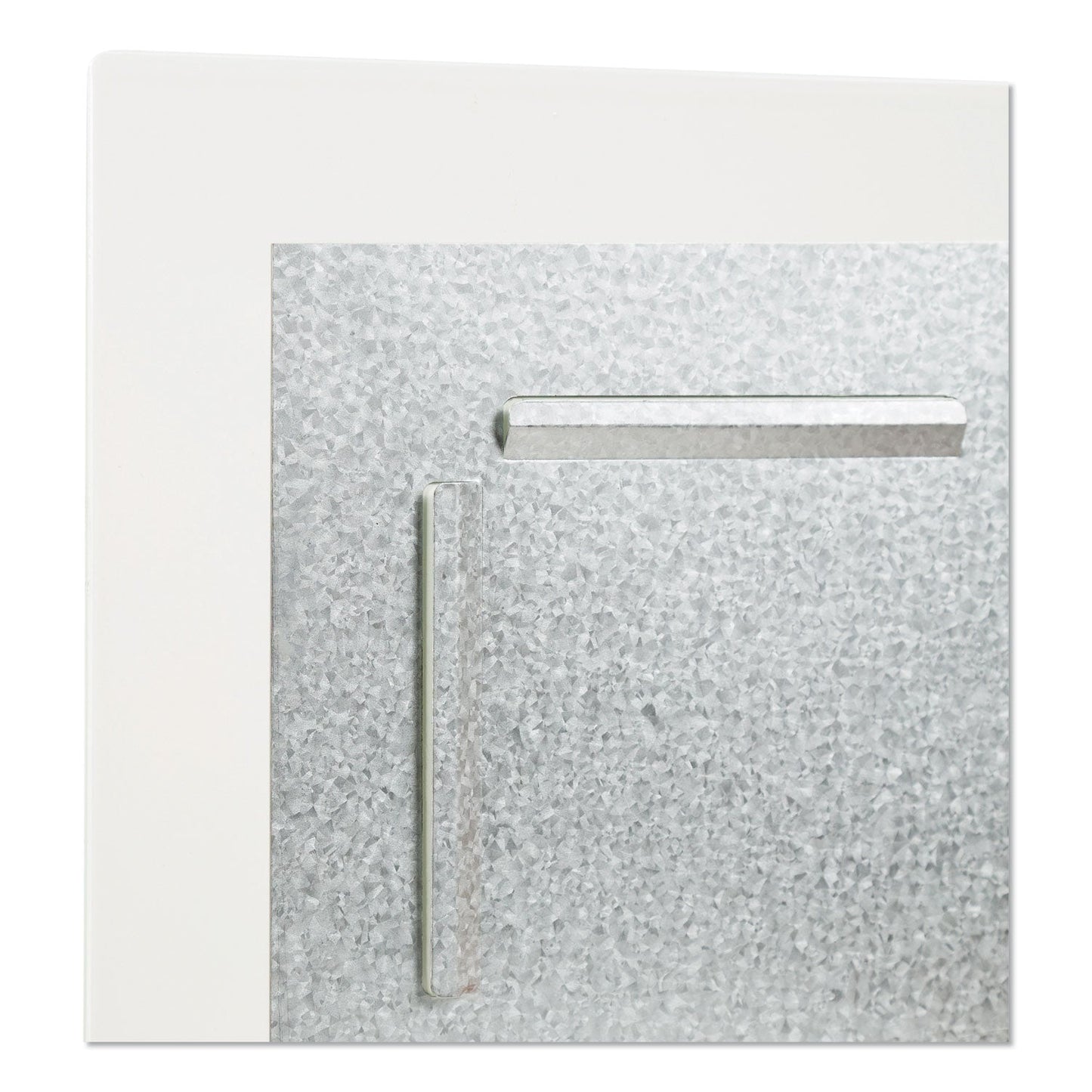 U Brands Floating Glass Dry Erase Board, 36 x 36, White
