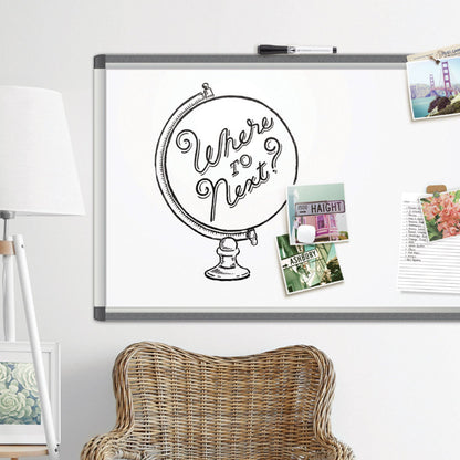 U Brands PINIT Magnetic Dry Erase Board, 36 x 36, White