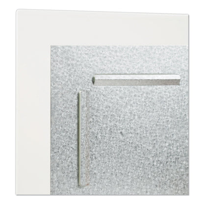 U Brands Floating Glass Ghost Grid Dry Erase Board, 48 x 36, White