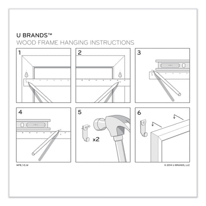 U Brands Magnetic Dry Erase Calendar with Decor Frame, 30 x 20, White Surface and Frame