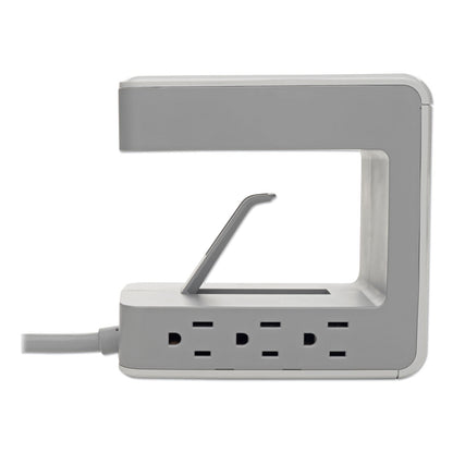 Tripp Lite Surge Protector, 6 AC Outlets/2 USB-A and 1 USB-C Ports, 8 ft Cord, 1,080 J, Gray