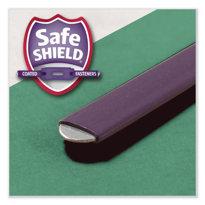 Smead Six-Section Pressboard Top Tab Classification Folders with SafeSHIELD Fasteners, 2 Dividers, Legal Size, Green, 10/Box