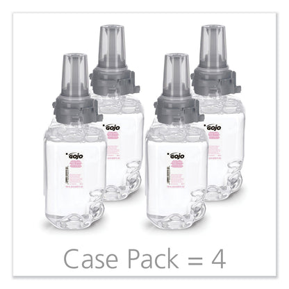 GOJO Clear and Mild Foam Handwash Refill, For ADX-7 Dispenser, Fragrance-Free, 700 mL, Clear, 4/Carton