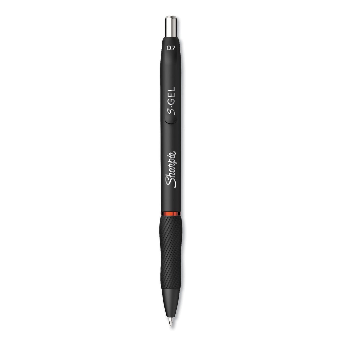 Sharpie S-Gel High-Performance Gel Pen, Retractable, Medium 0.7 mm, Red Ink, Black Barrel, Dozen