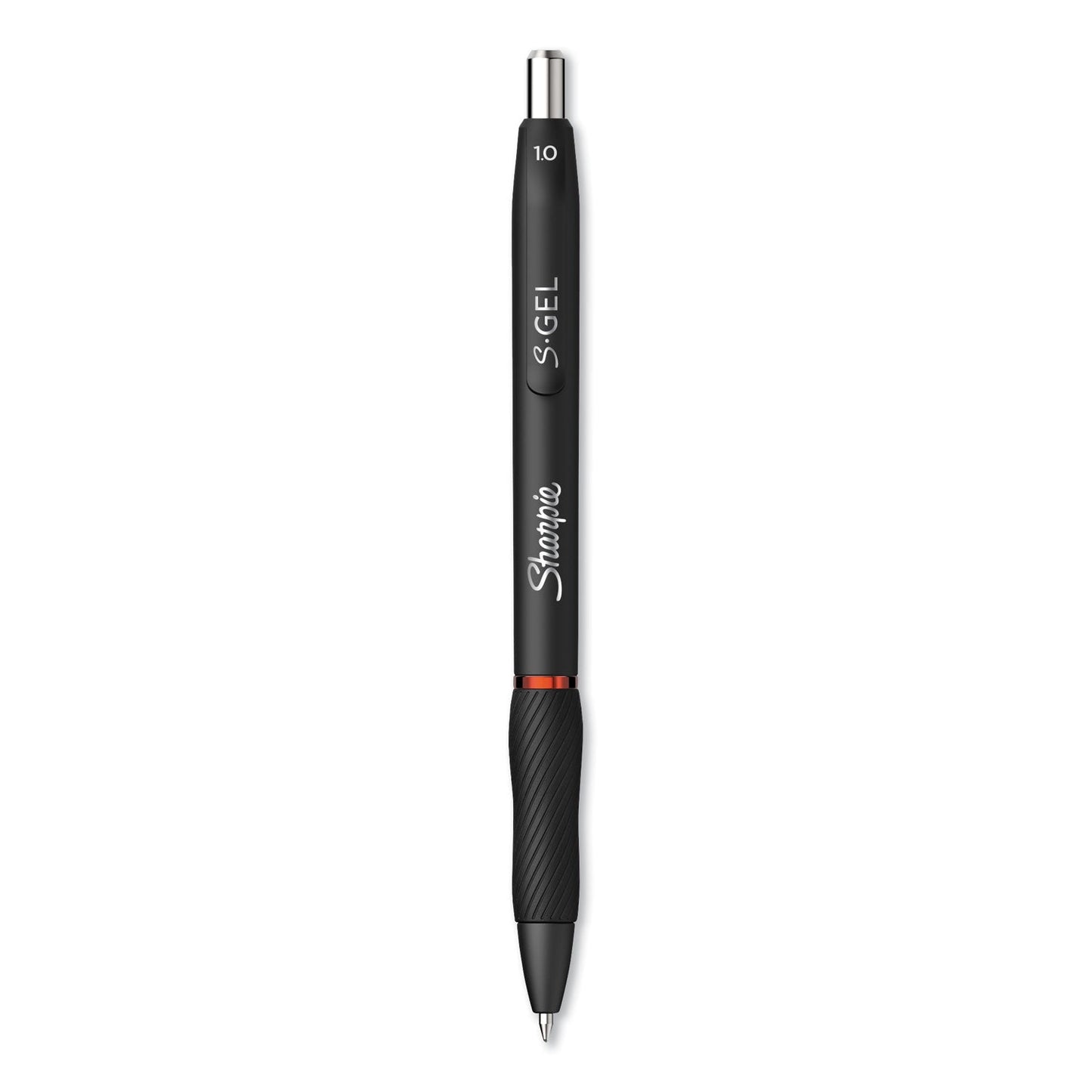 Sharpie S-Gel High-Performance Gel Pen, Retractable, Bold 1 mm, Red Ink, Black Barrel, Dozen