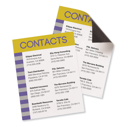 Avery Printable Magnet Sheets, 8.5 x 11, White, 5/Pack