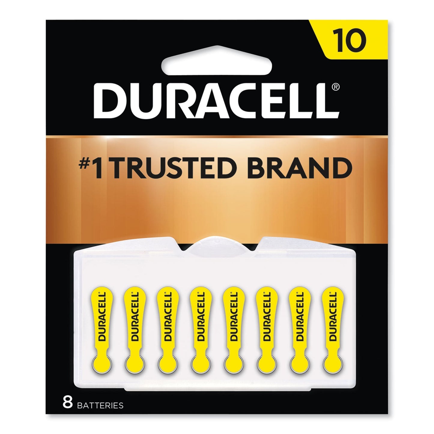 Duracell Hearing Aid Battery, #10, 8/Pack
