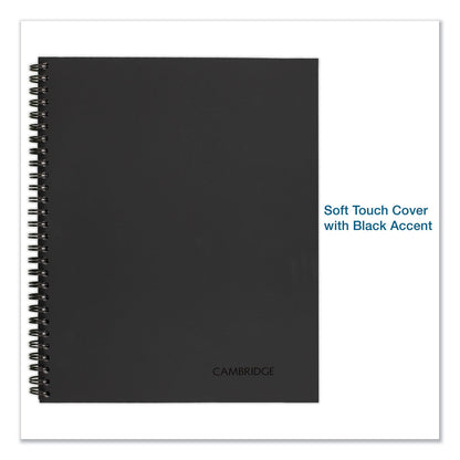 Cambridge Wirebound Guided Meeting Notes Notebook, 1 Subject, Meeting-Minutes/Notes Format, Dark Gray Cover, 11 x 8.25, 80 Sheets