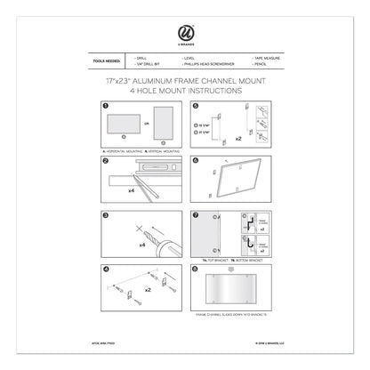U Brands 4N1 Magnetic Dry Erase Combo Board, 36 x 24, White/Natural
