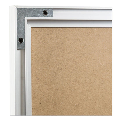 U Brands 4N1 Magnetic Dry Erase Combo Board, 24 x 18, White/Natural