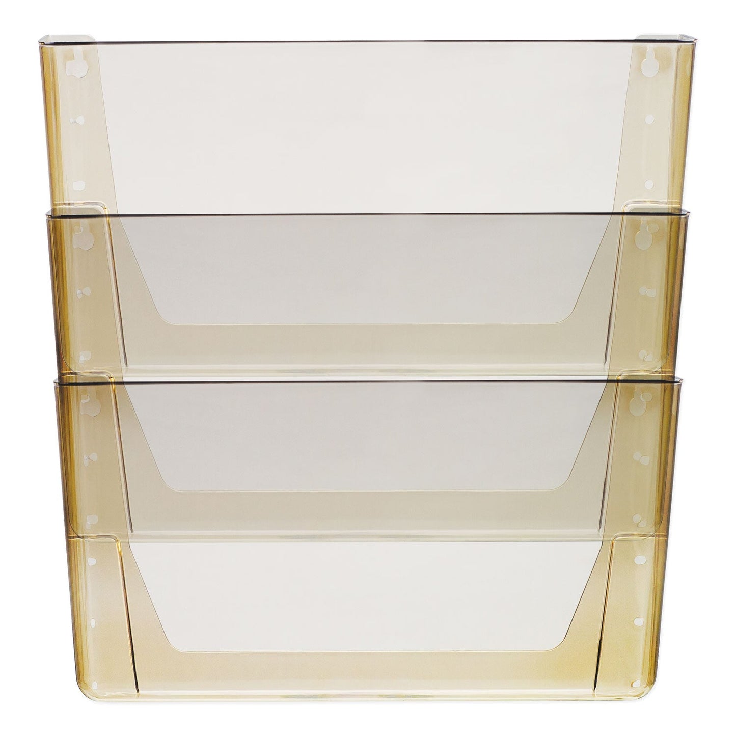 Storex Wall File, 3 Sections, Letter Size, 13" x 4" x 14",  Smoke, 3/Set
