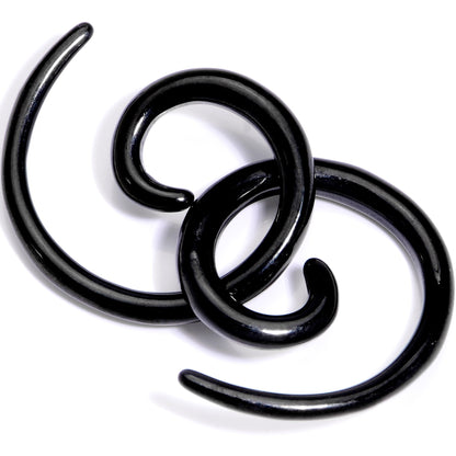 Black Anodized Titanium Micro Spiral Taper Set 12G to 6G