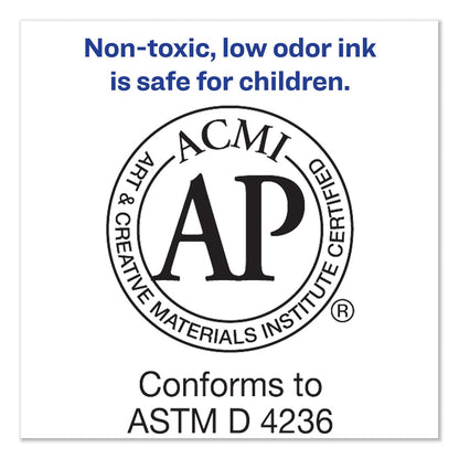 Avery MARKS A LOT Large Desk-Style Permanent Marker, Broad Chisel Tip, Purple, Dozen (8884)