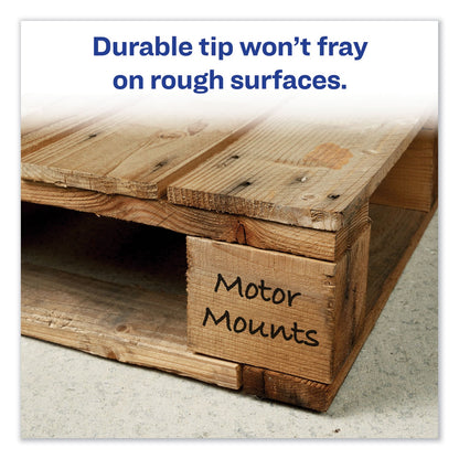 Avery MARKS A LOT Regular Desk-Style Permanent Marker, Broad Chisel Tip, Black, Dozen (7888)