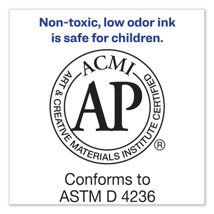 Avery MARKS A LOT Regular Desk-Style Permanent Marker, Broad Chisel Tip, Blue, Dozen (7886)