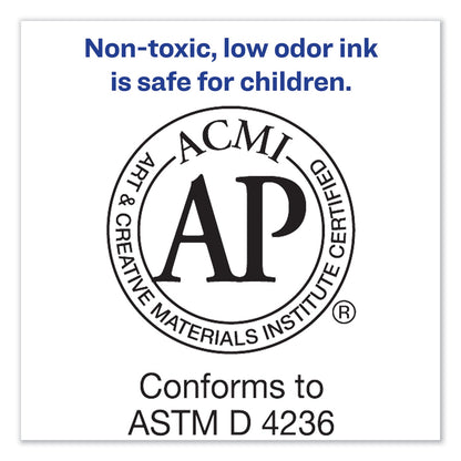 Avery MARKS A LOT Regular Desk-Style Permanent Marker, Broad Chisel Tip, Red, Dozen (7887)