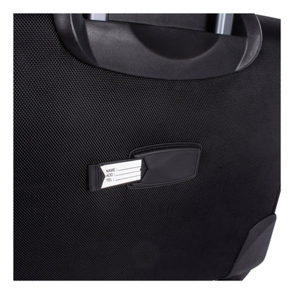 Swiss Mobility Purpose Overnight Business Case On Spinner Wheels, Fits Devices Up to 15.6", Polyester, 9.5 x 9.5 x 17.5, Black