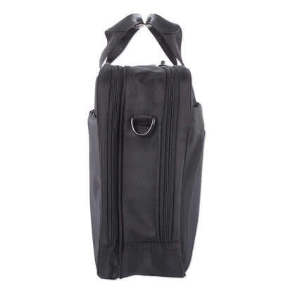Swiss Mobility Purpose Executive Briefcase, Fits Devices Up to 15.6", Nylon, 3.5 x 3.5 x 12, Black