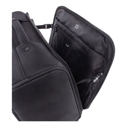 Swiss Mobility Purpose Overnight Business Case On Spinner Wheels, Fits Devices Up to 15.6", Polyester, 9.5 x 9.5 x 17.5, Black