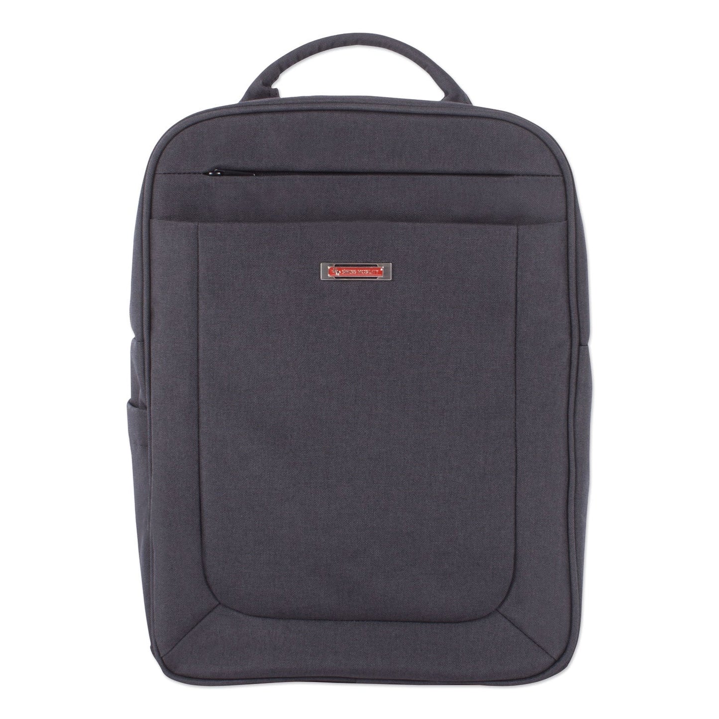 Swiss Mobility Cadence 2 Section Business Backpack, Fits Devices Up to 15.6", Polyester, 6 x 6 x 17, Charcoal
