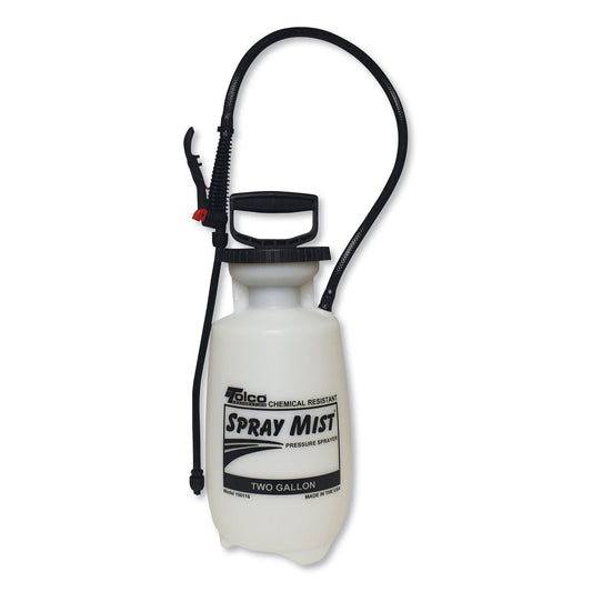 TOLCO Chemical Resistant Tank Sprayer, 2 gal, 0.63" x 28" Hose, White