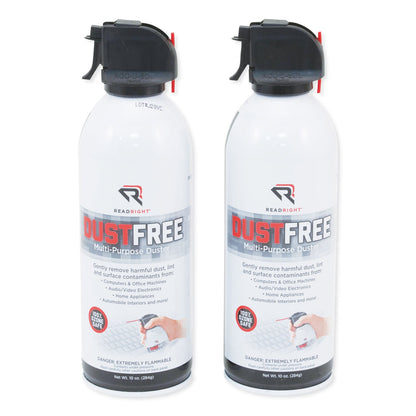 Read Right DustFree Multipurpose Duster, 10 oz Can, 2/Pack