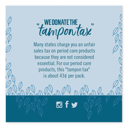 Seventh Generation Organic Cotton Tampons, Regular, 18/Pack, 6 Packs/Carton