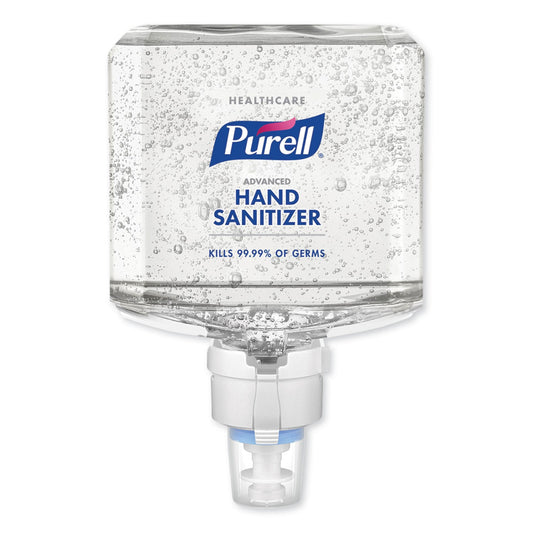 PURELL Advanced Gel Hand Sanitizer Refill, 1,200 mL, Clean Scent, For ES8 Dispensers, 2/Carton