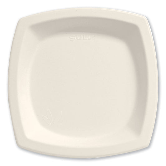 Dart Bare Eco-Forward Sugarcane Dinnerware, Plate, 6.7" dia, Ivory, 125/Pack, 8 Packs/Carton