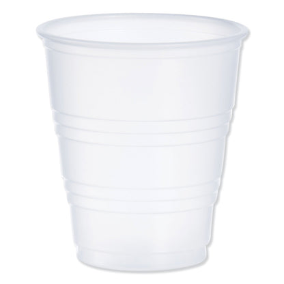 Dart High-Impact Polystyrene Cold Cups, 5 oz, Translucent, 100 Cups/Sleeve, 25 Sleeves/Carton
