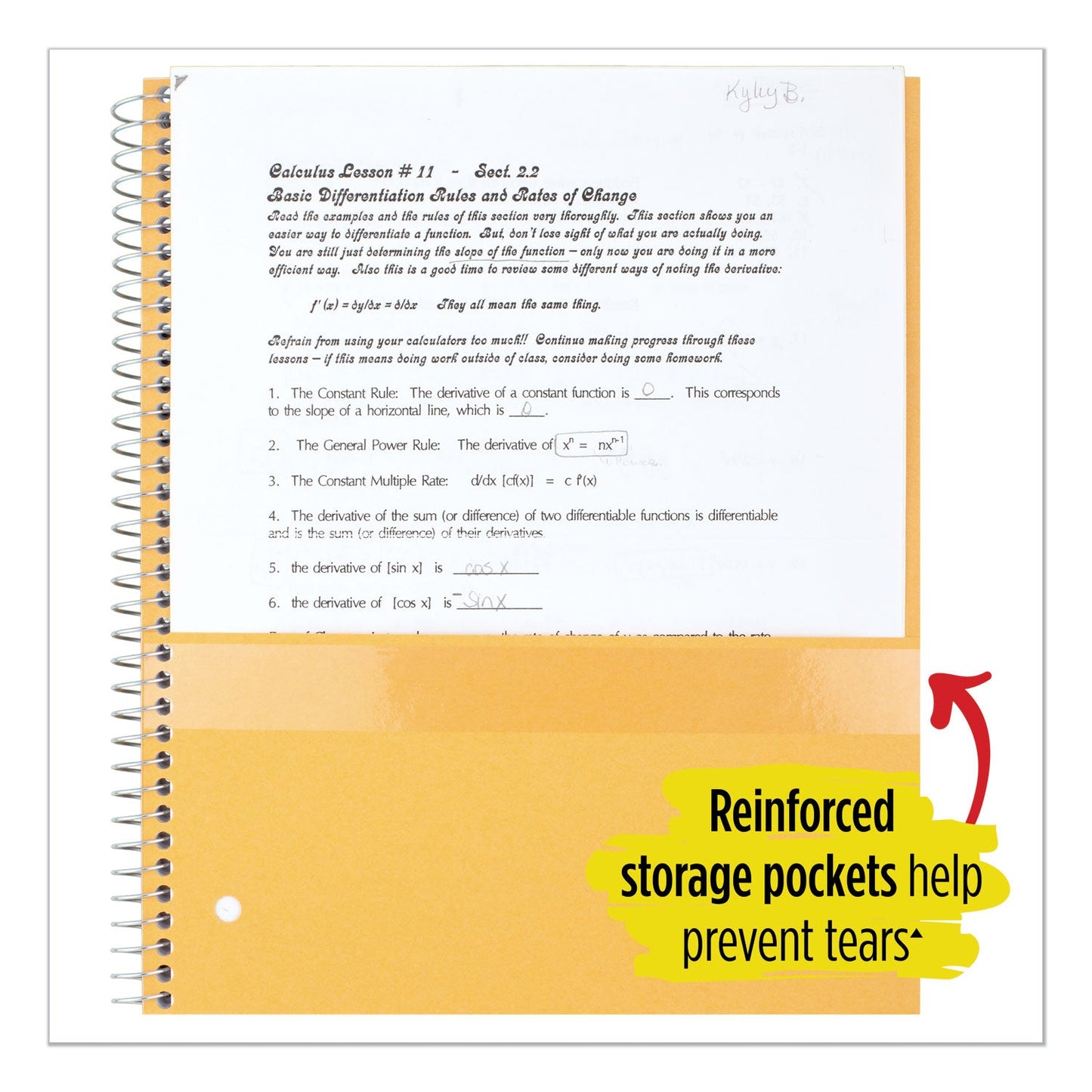 Five Star Wirebound Notebook, 1 Subject, Medium/College Rule, Red Cover, 11 x 8.5, 100 Sheets