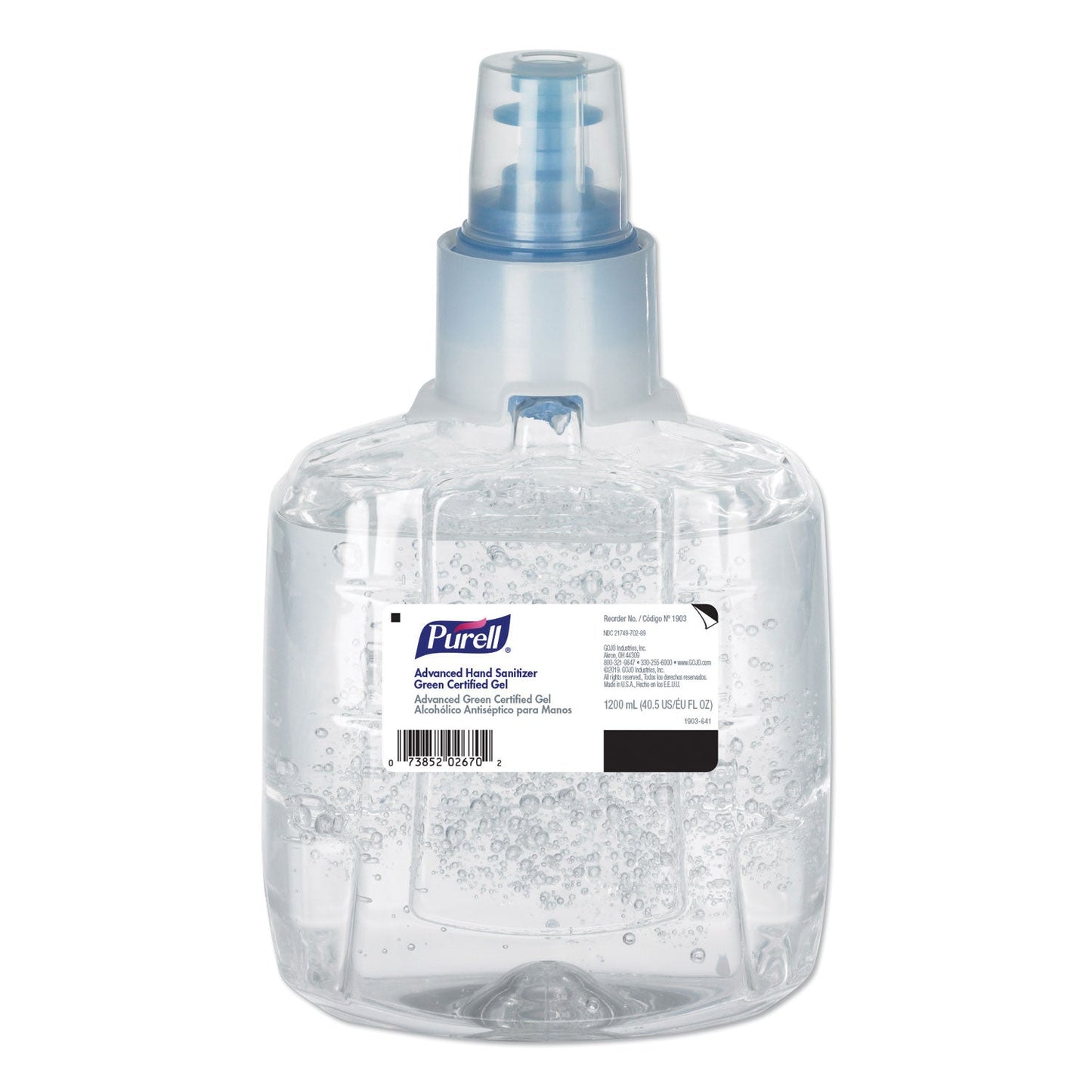 PURELL Advanced Hand Sanitizer Green Certified Gel Refill, For LTX-12 Dispensers, 1,200 mL, Fragrance-Free