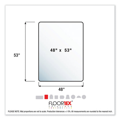 Floortex Cleartex Ultimat Polycarbonate Chair Mat for Hard Floors, 48 x 53, Clear