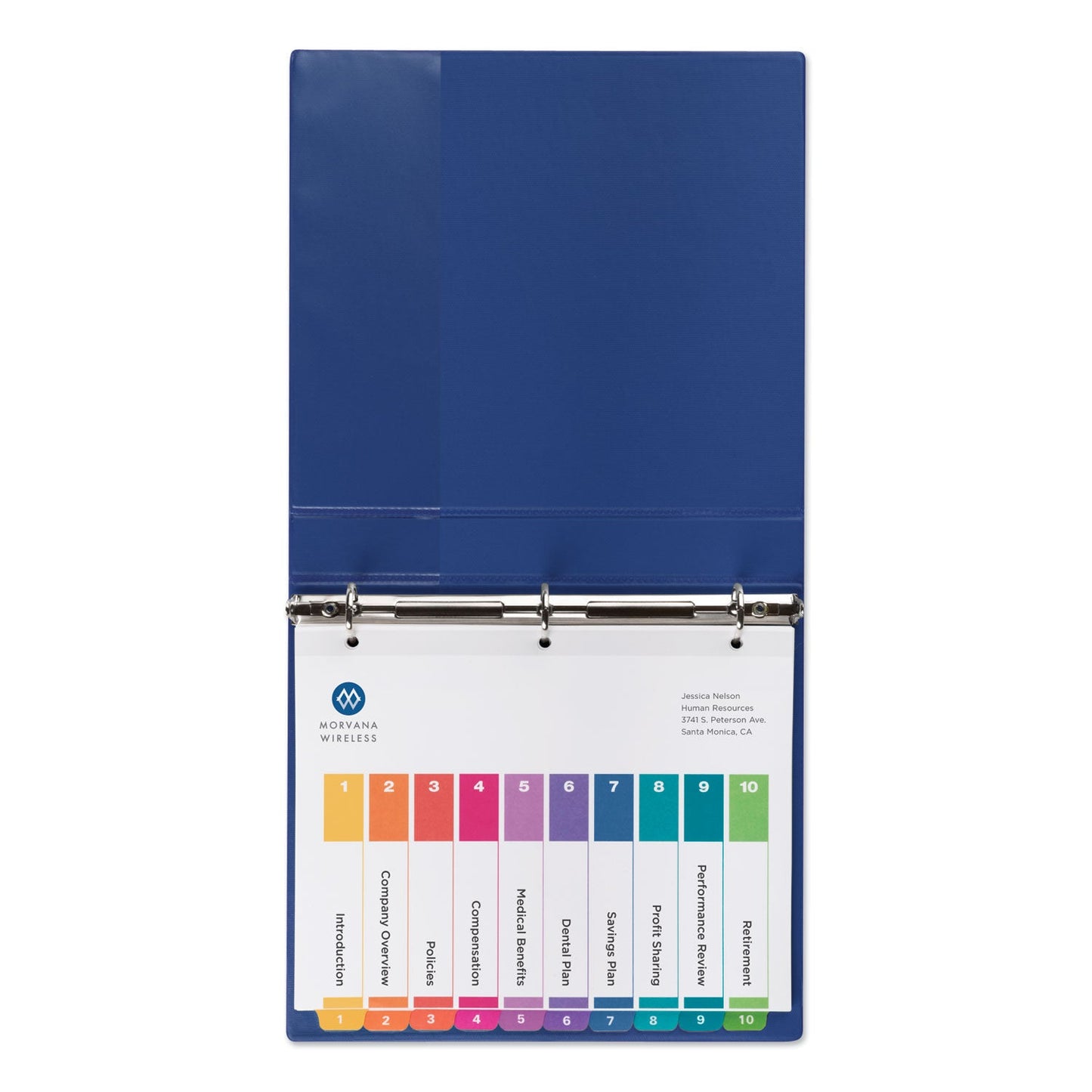 Avery Customizable TOC Ready Index Multicolor Tab Dividers, 10-Tab, 1 to 10, 11 x 8.5, White, Traditional Color Tabs, 6 Sets