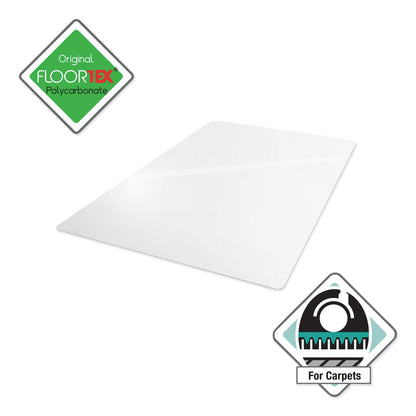 Floortex Cleartex Ultimat Polycarbonate Chair Mat for Low/Medium Pile Carpet, 48 x 60, Clear