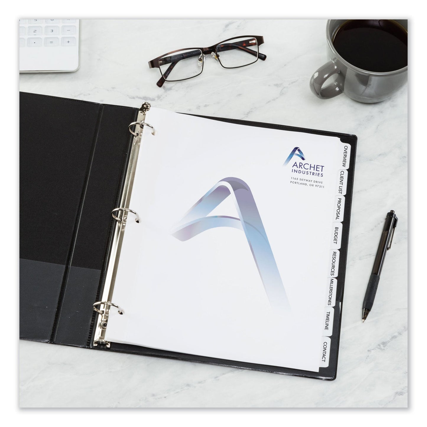Avery Customizable Print-On Dividers, 3-Hole Punched, 8-Tab, 11 x 8.5, White, 25 Sets
