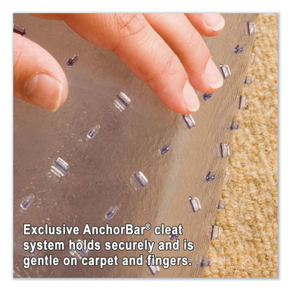 ES Robbins EverLife Moderate Use Chair Mat for Low Pile Carpet, Rectangular with Lip, 36" x 48", Clear