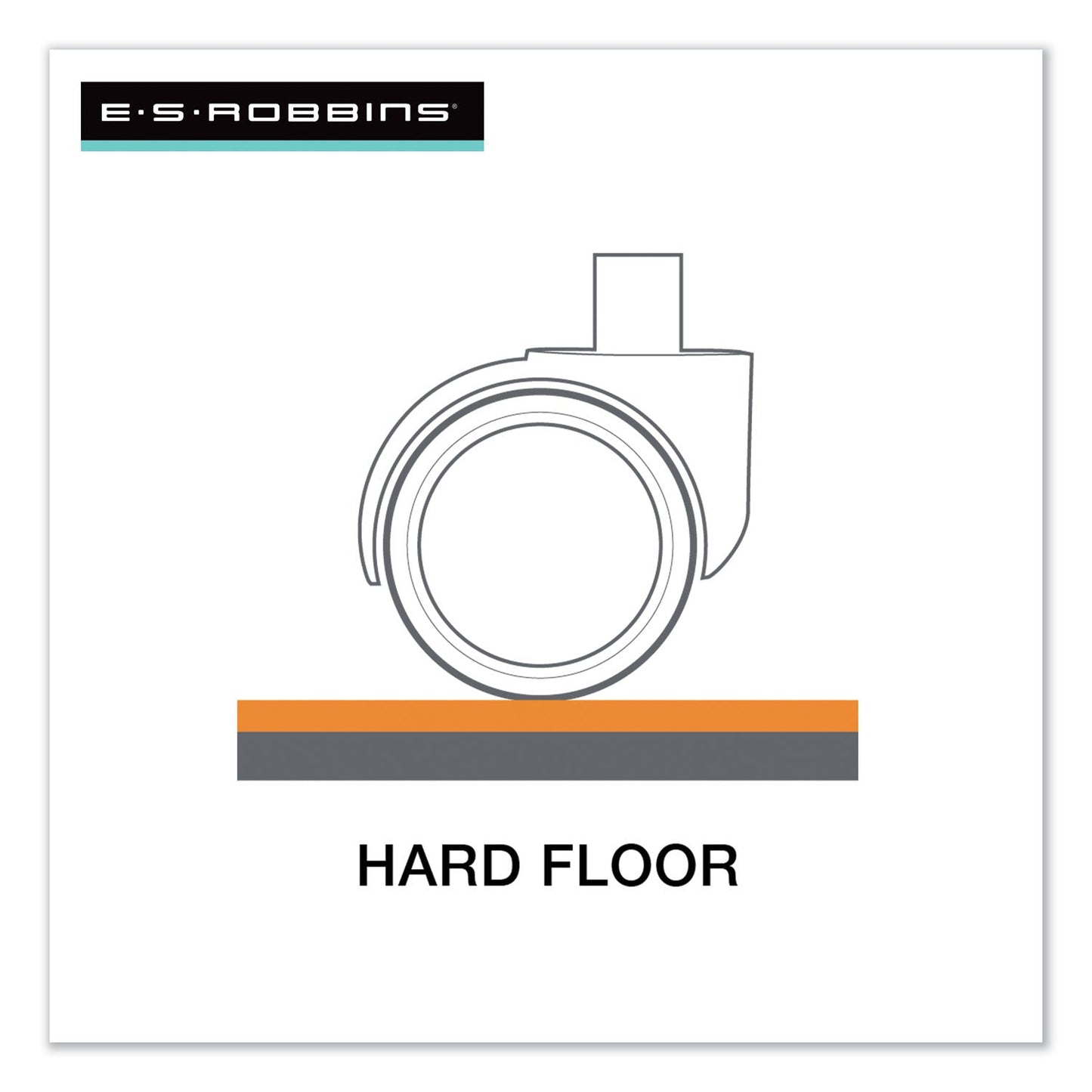 ES Robbins EverLife Chair Mat for Hard Floors, Light Use, Rectangular, 46" x 60", Clear