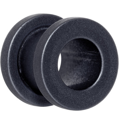 Brown Matte Silicone Screw Fit Tunnel Plug Set 6mm to 25mm