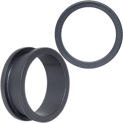 Brown Matte Silicone Screw Fit Tunnel Plug Set 6mm to 25mm