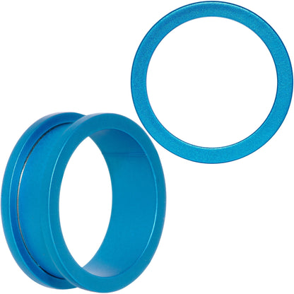 Aqua Matte Silicone Screw Fit Tunnel Plug Set 6mm to 25mm