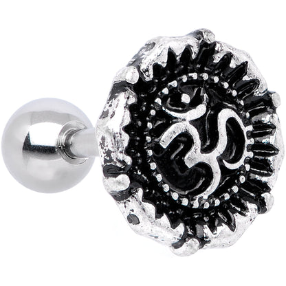 16G 1/4 Spiritual Ohm Symbol Tragus Cartilage Earring