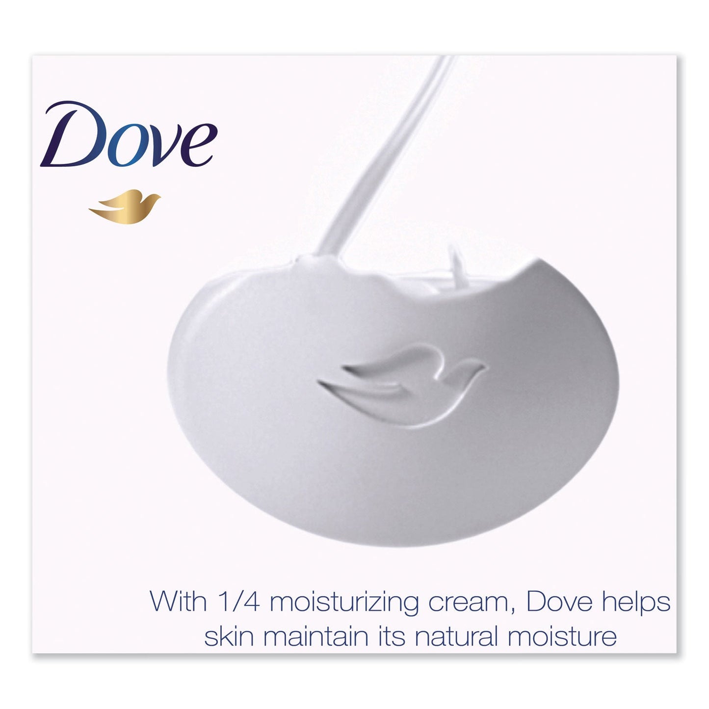 Dove White Beauty Bar, Light Scent, 3.17 oz, 12/Carton