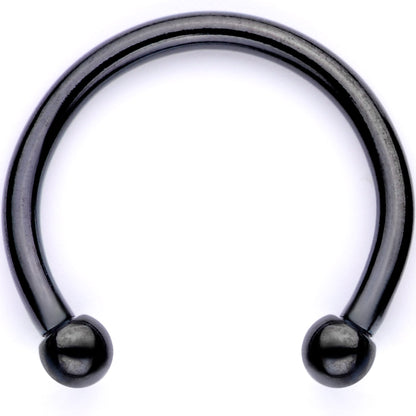 16G Teal Faux Opal Black Anodized Twisted Horseshoe Clip On Fake Septum Ring Set