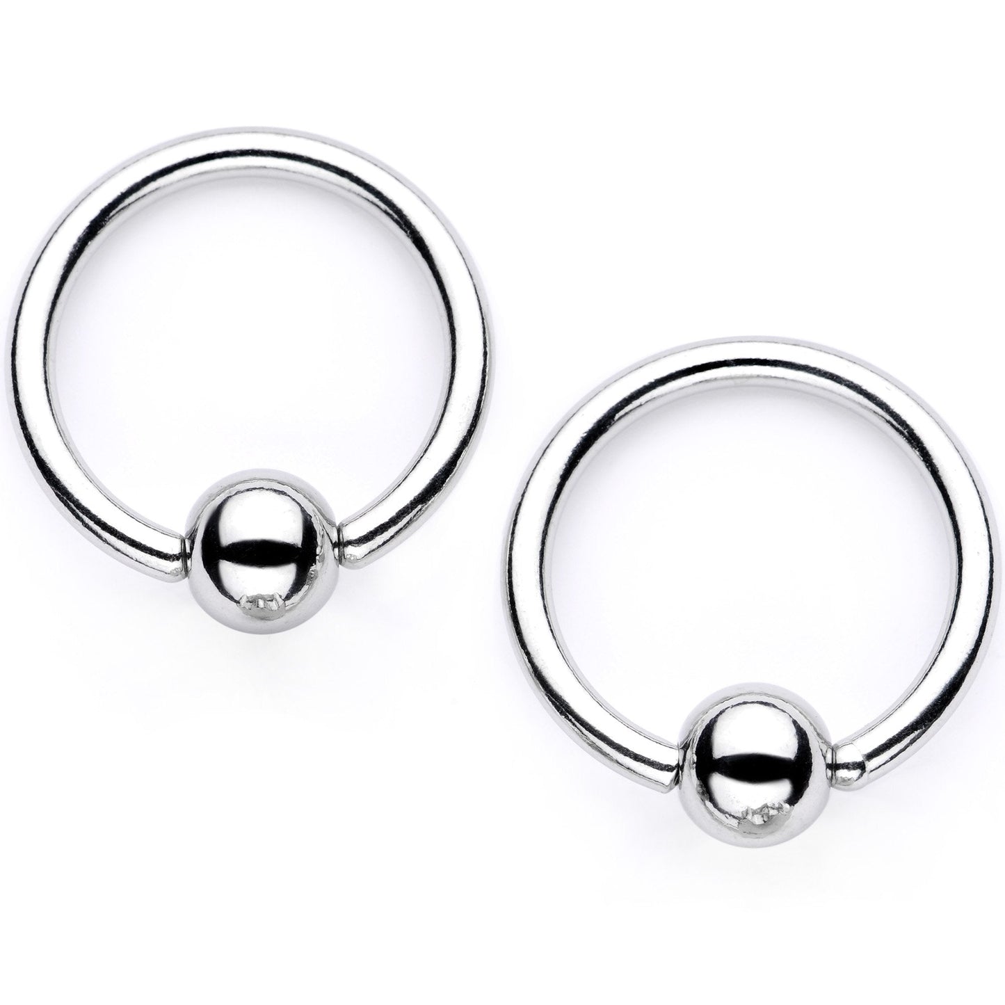 14G Blue Sugar Skull Mask Twisted BCR Captive Nipple Ring Set